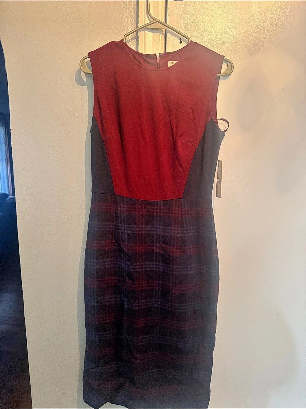 Plaid Maxi Dress in Red & Black
